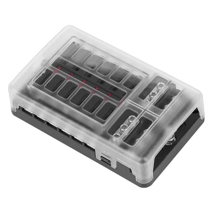 Scatola portafusibili FB-12 con guida negativa e LED