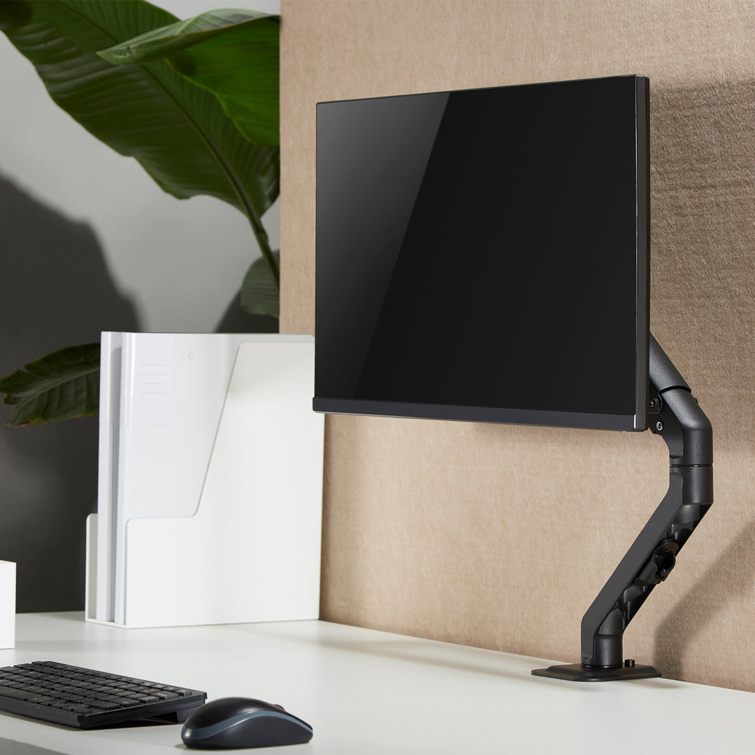 Maclean MC-906 Supporto per monitor con molla a gas 17"-27" Supporto da scrivania braccio per monitor girevole, inclinabile e ruotabile VESA 75x75 100x100 fino a 8 kg