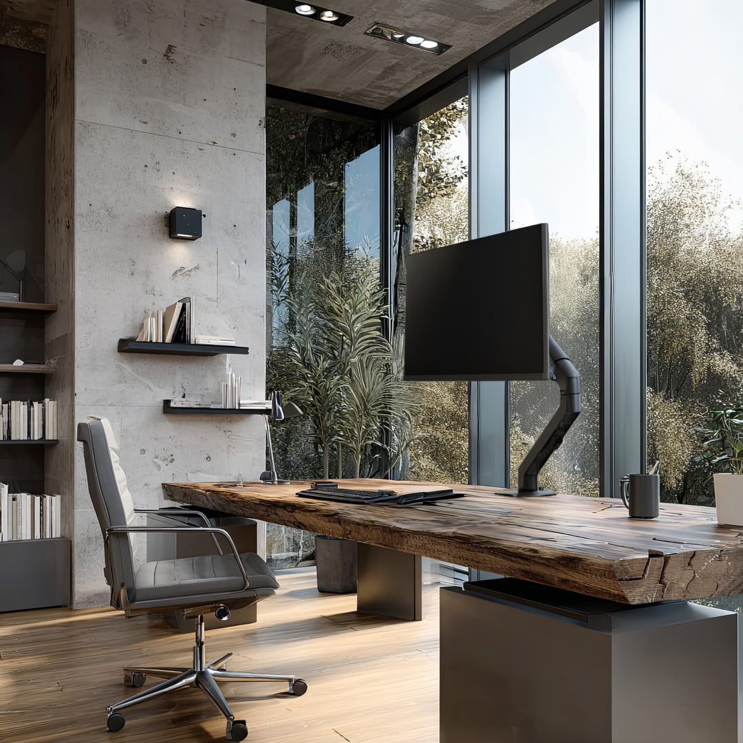 Maclean MC-906 Supporto per monitor con molla a gas 17"-27" Supporto da scrivania braccio per monitor girevole, inclinabile e ruotabile VESA 75x75 100x100 fino a 8 kg