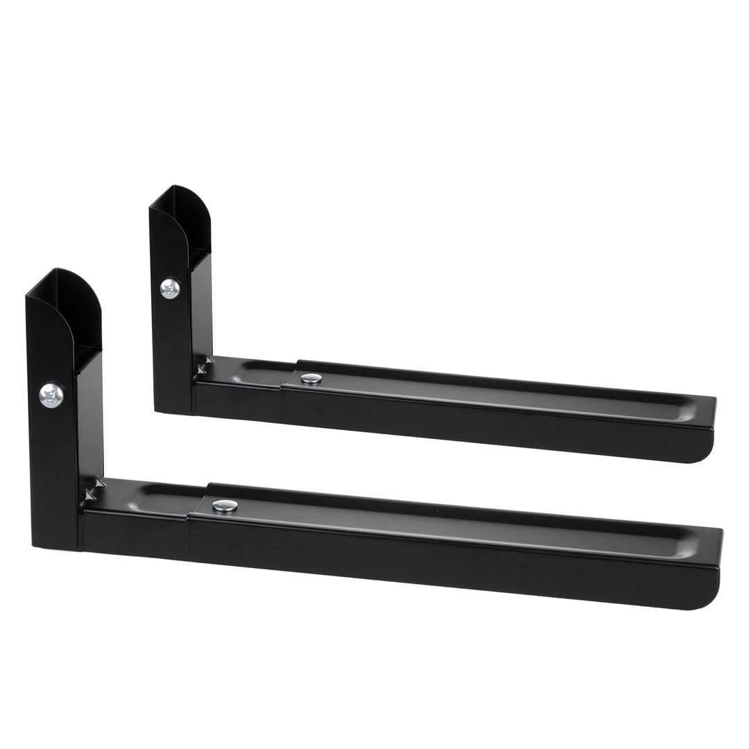 Maclean MC-915 B Supporto universale per microonde con braccio telescopico Staffa da parete per forno a microonde  fino a 30kg (nero)