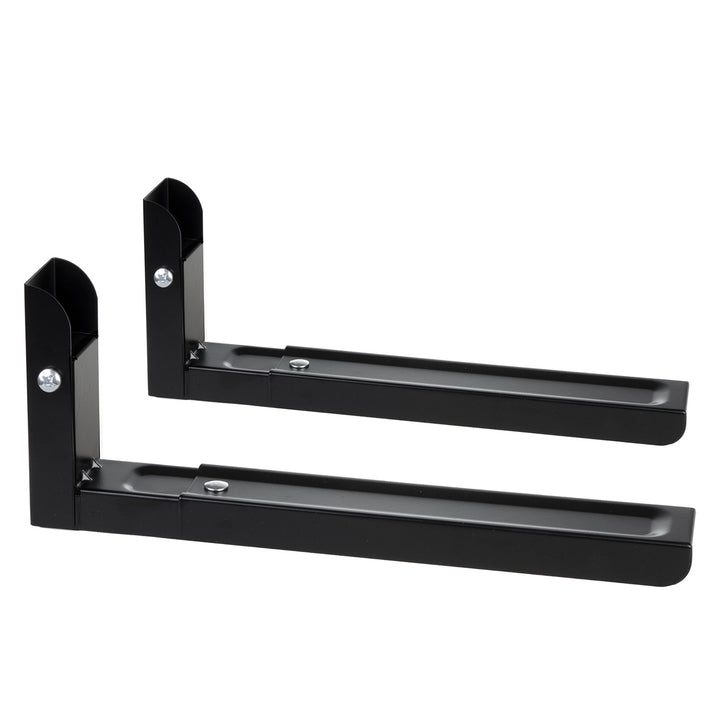Maclean MC-915 B Supporto universale per microonde con braccio telescopico Staffa da parete per forno a microonde  fino a 30kg (nero)