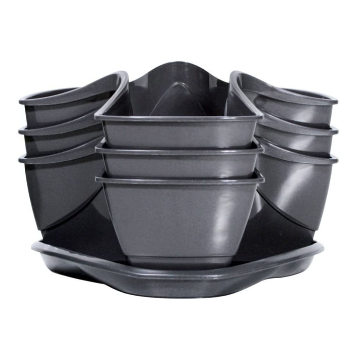 Pentola a cascata tripla per erbe aromatiche Coubi Herbal antracite