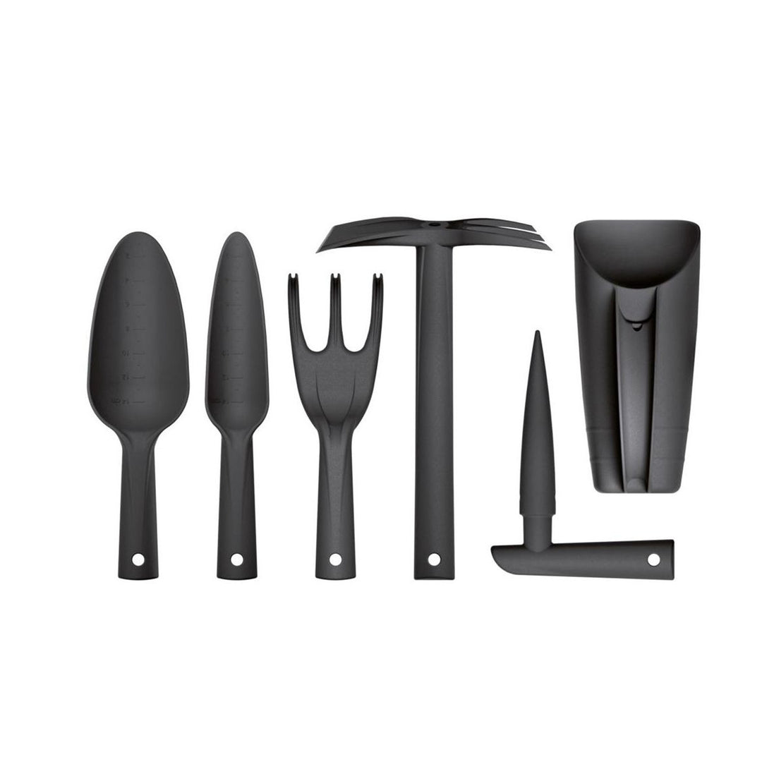 Set Prosperplast con 6 utensili manuali in antracite