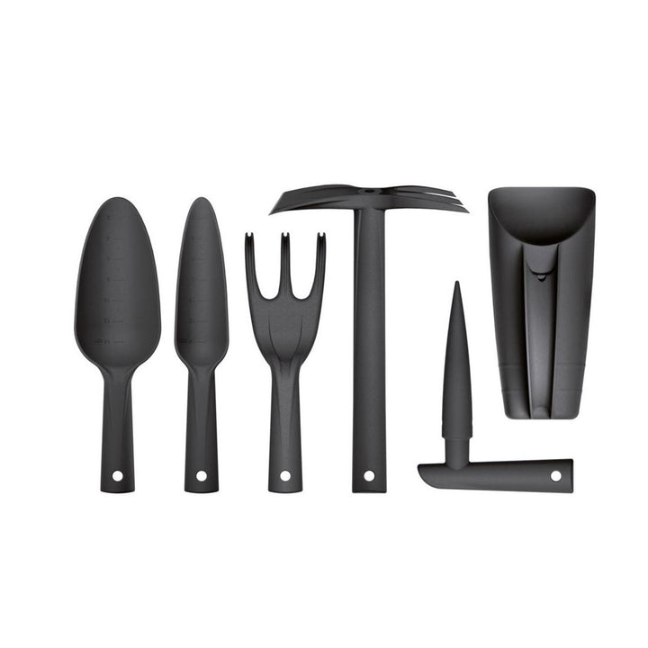 Set Prosperplast con 6 utensili manuali in antracite