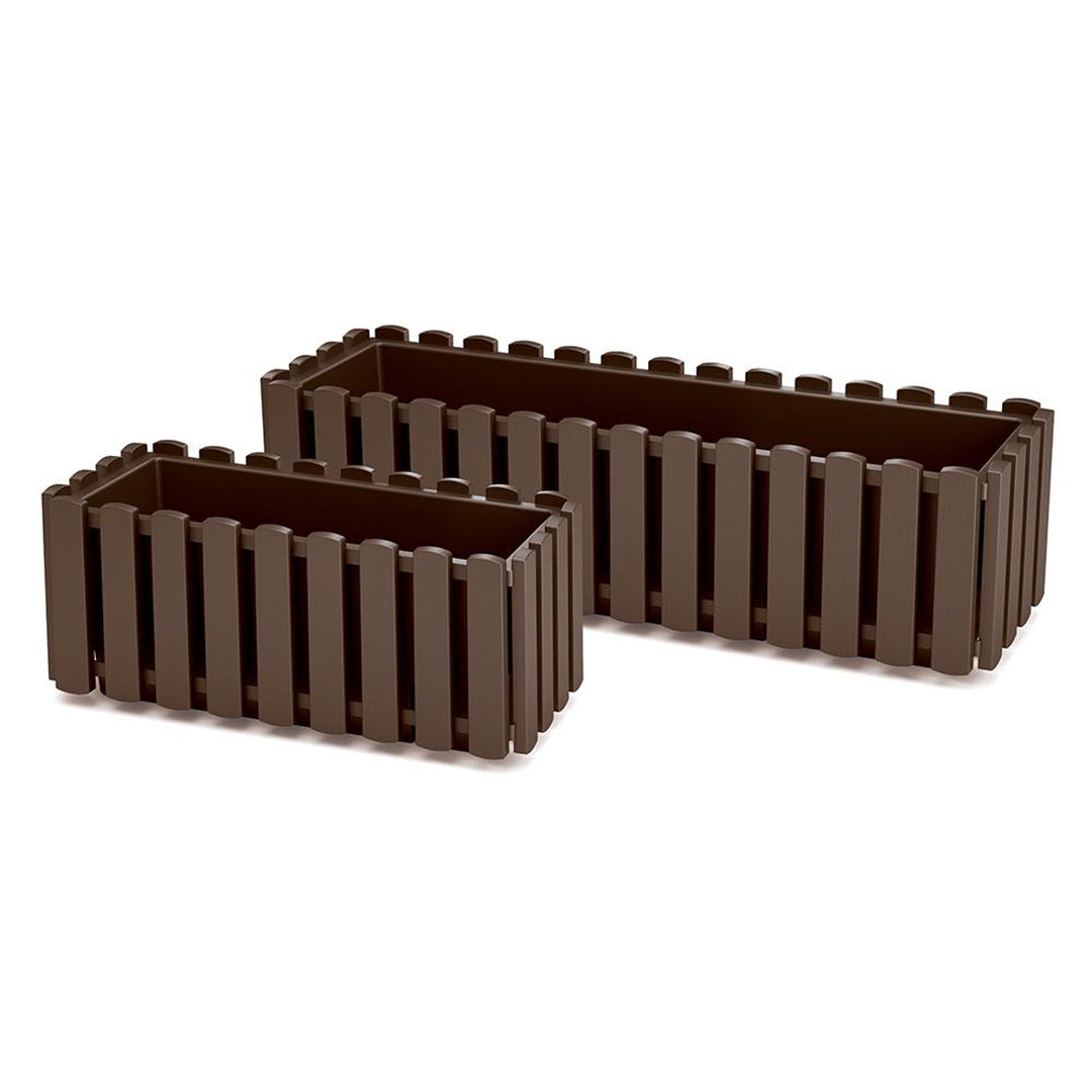 Prosperplast Boardee Fencycase fioriera per balcone balconiera vasoper interni ed esterni 38 cm marrone