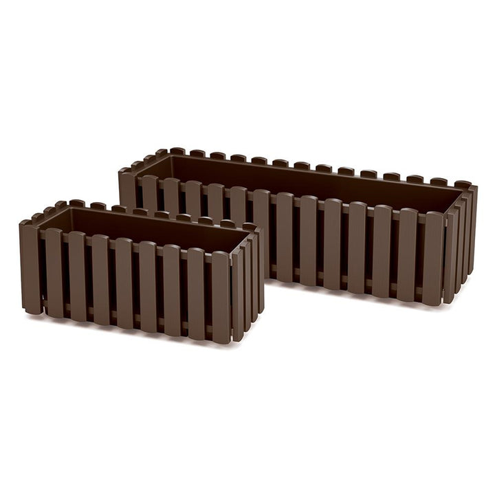 Prosperplast Boardee Fencycase fioriera per balcone balconiera vasoper interni ed esterni 38 cm marrone