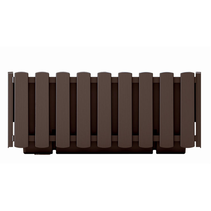 Prosperplast Boardee Fencycase fioriera per balcone balconiera vasoper interni ed esterni 38 cm marrone