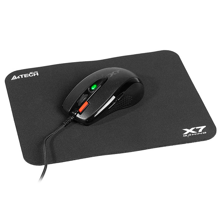 Set mouse + tappetino A4Tech, 7 pulsanti, sensore ottico, USB, X-Game X-7120