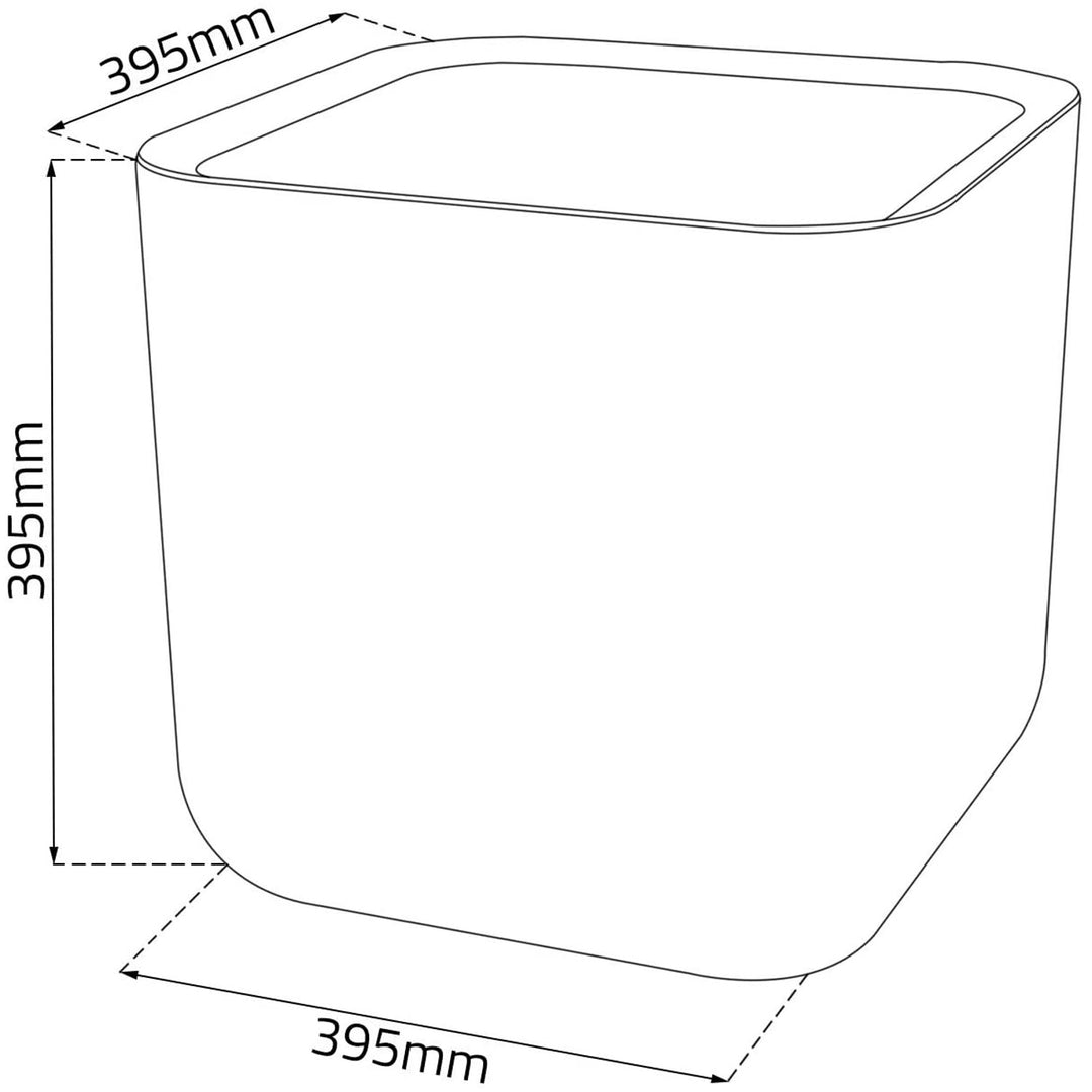 Vaso da fiori resistente ai danni e fattori atmosferici nocivi Cube Wood Planter L antracite