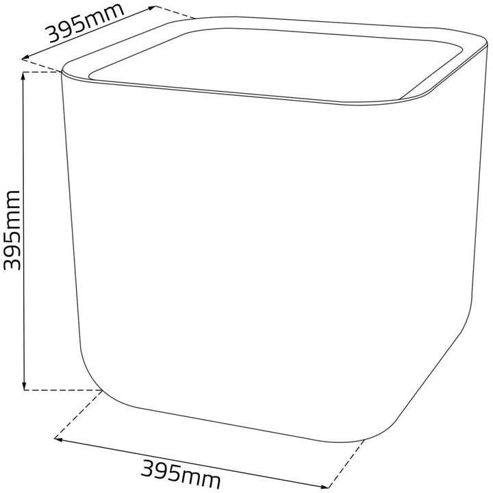 Vaso da fiori resistente ai danni e fattori atmosferici nocivi Cube Wood Planter L antracite