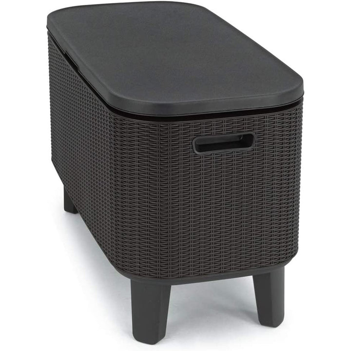 Tavolo bar da giardino 2in1 Keter, bar con contenitore refrigerante Bevy Cool Bar Rattan