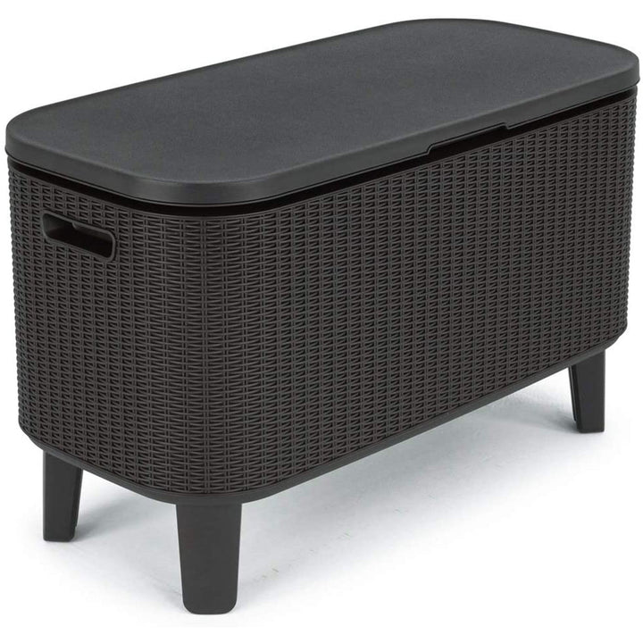 Tavolo bar da giardino 2in1 Keter, bar con contenitore refrigerante Bevy Cool Bar Rattan