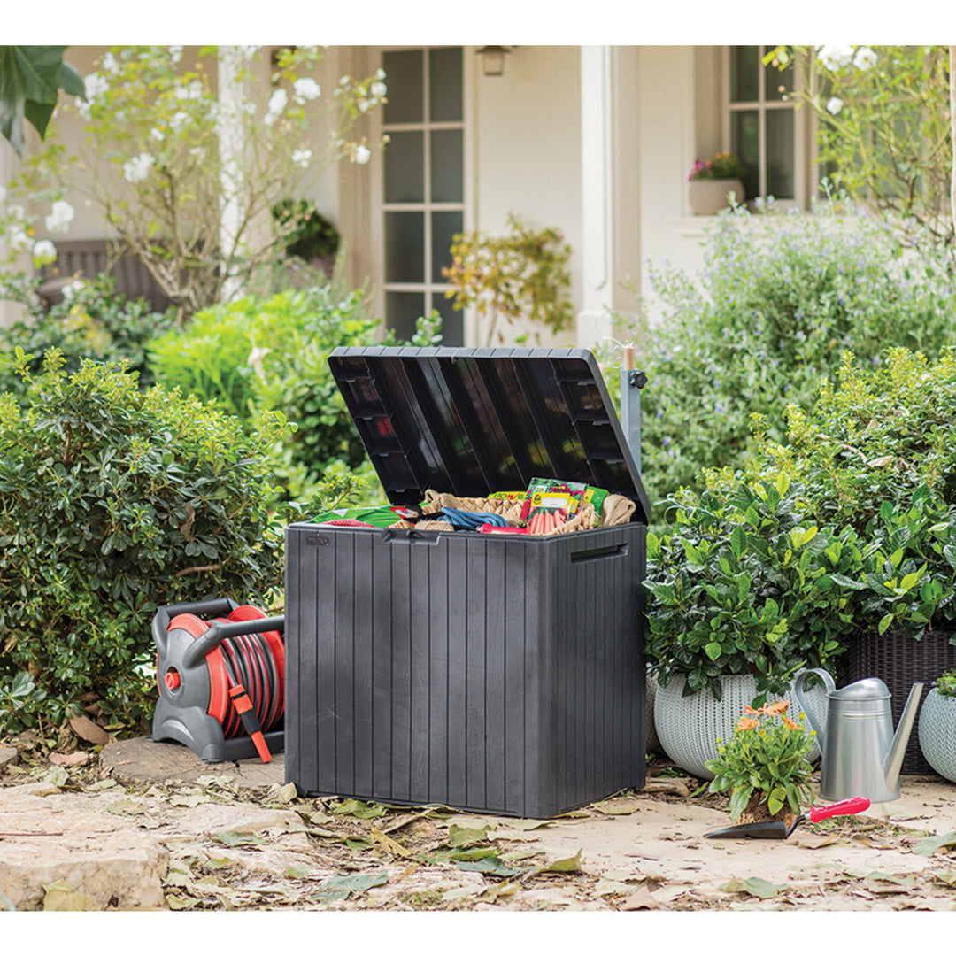 City Storage Box 113L scatola a cuscino scatola portaoggetti scatola da giardino con coperchio marrone