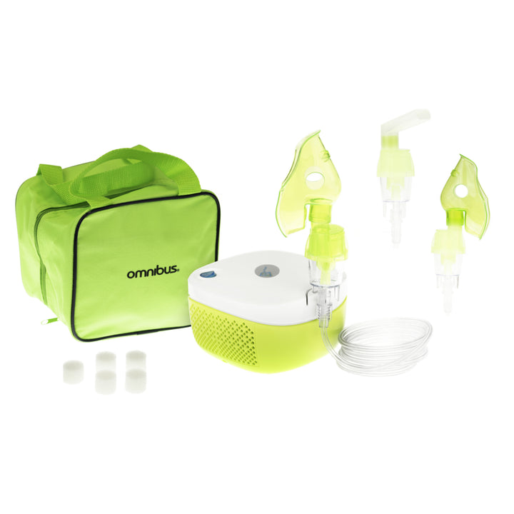 Omnibus Nubi BR-CN195 Set inalatore elettrico per inalatori per bambini e adulti Nebulizzatore Maschera profilata per inalazione per adulti e bambini