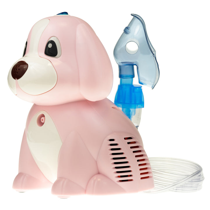 Omnibus BR-CN171 Inalatore elettrico Puppy Set inalatore per bambini e adulti Nebulizzatore Maschera per inalazione per adulti e bambini Rosa