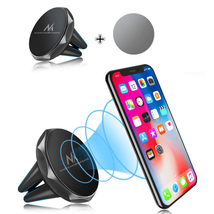 Maclean MC-323 Supporto Magnetico per Telefono Universale, Installazione nella griglia di ventilazione,
