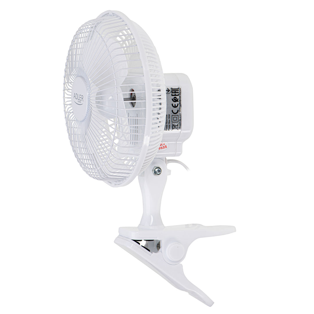 Adler AD7317 Ventilatore da tavolo con clip di montaggio 15 cm Innovativo