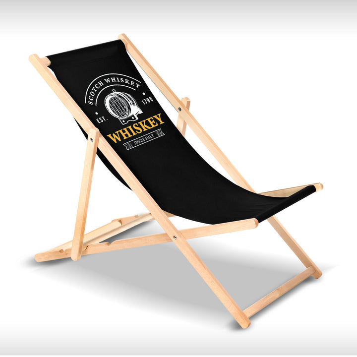 GreenBlue GB183 sedia da spiaggia classica in legno di faggio con impronta, grafica e logo personalizzati, sedia da spiaggia pubblicitaria