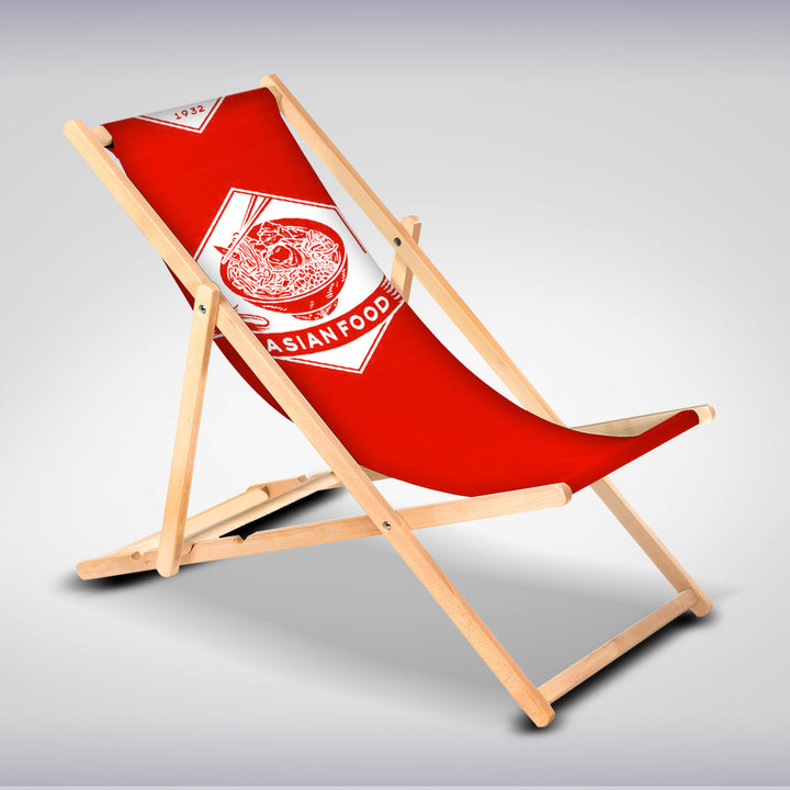 GreenBlue GB183 sedia da spiaggia classica in legno di faggio con impronta, grafica e logo personalizzati, sedia da spiaggia pubblicitaria