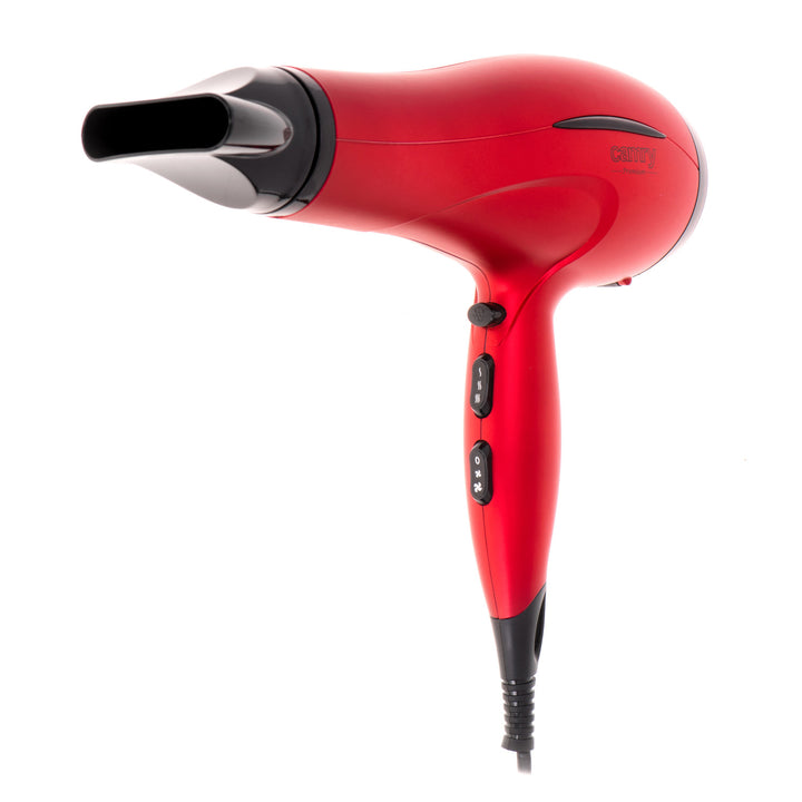 Asciugacapelli Camry, 2 livelli di intensità del colpo, 3 impostazioni di temperatura, 2400W, rosso, CR 2253