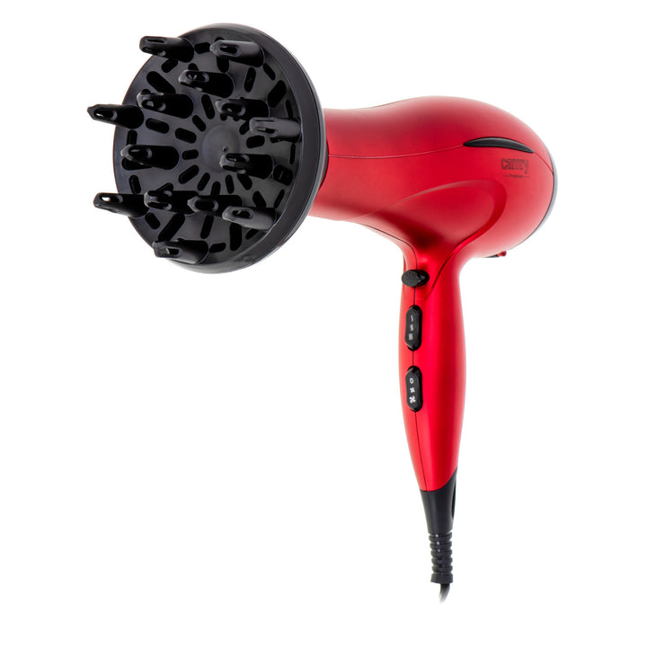 Asciugacapelli Camry, 2 livelli di intensità del colpo, 3 impostazioni di temperatura, 2400W, rosso, CR 2253