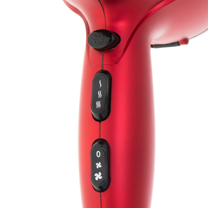 Asciugacapelli Camry, 2 livelli di intensità del colpo, 3 impostazioni di temperatura, 2400W, rosso, CR 2253