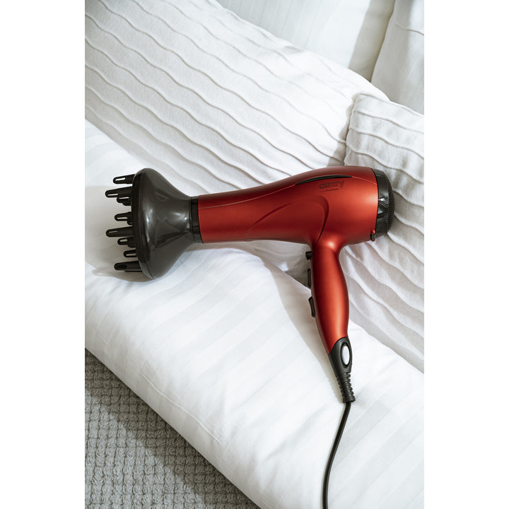 Asciugacapelli Camry, 2 livelli di intensità del colpo, 3 impostazioni di temperatura, 2400W, rosso, CR 2253