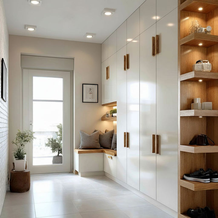 Maclean spot plafone, per sorgenti luminose MR16 / GU10, bianco, 94x94x32mm, quadrato, alu, MCE464 W