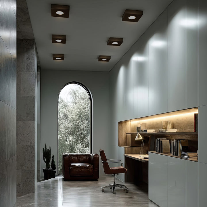 Maclean spot plafoniera, per sorgenti luminose MR16 / GU10, nero, 94x94x32mm, quadrato, alu, MCE464 B