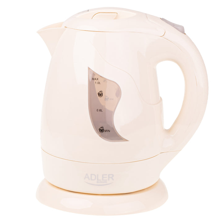 Bollitore elettrico Adler, 850W, 1L, beige, AD 08 b