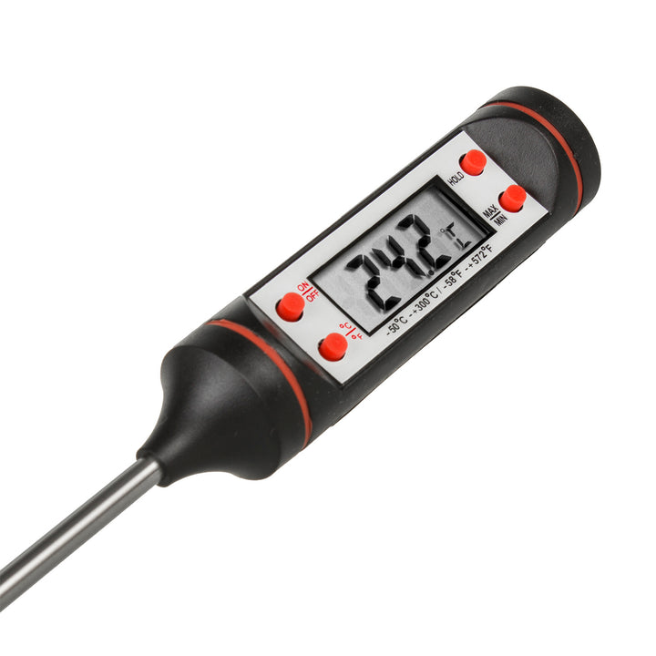 Termometro/sonda per alimenti, GreenBlue, lunghezza sonda 15 cm, intervallo di temperatura da -50 gradi C a +300 gradi C, precisione 0,1 gradi C, GB178