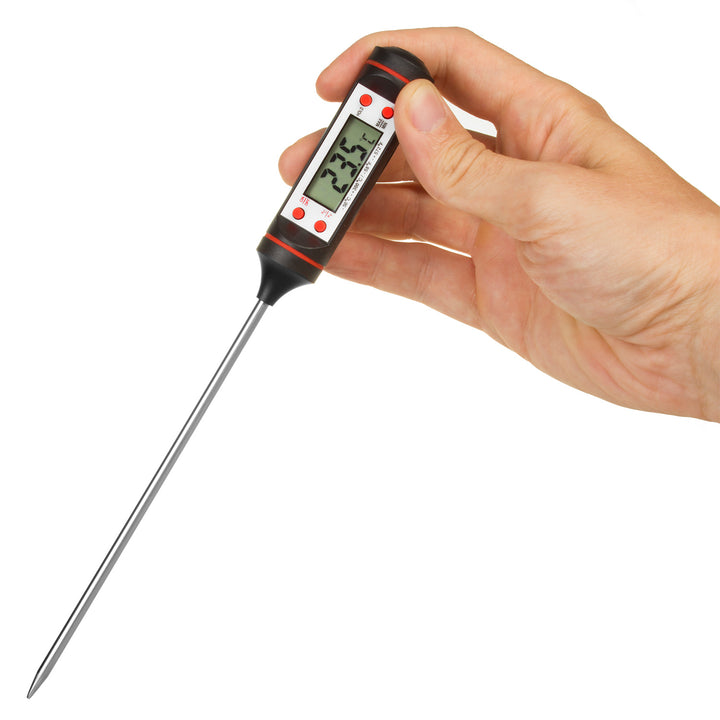 Termometro/sonda per alimenti, GreenBlue, lunghezza sonda 15 cm, intervallo di temperatura da -50 gradi C a +300 gradi C, precisione 0,1 gradi C, GB178