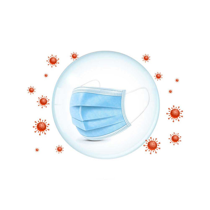 Medivon MDV-4420 maschera medico chirurgica antivirale di tipo II, 3 strati, 50 pz.
