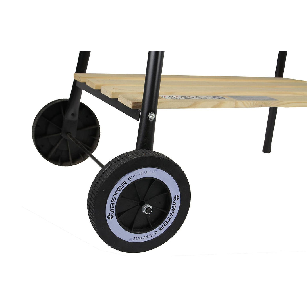 Griglia barbecue rettangolare carrello acciaio cromato Master Grill MG905
