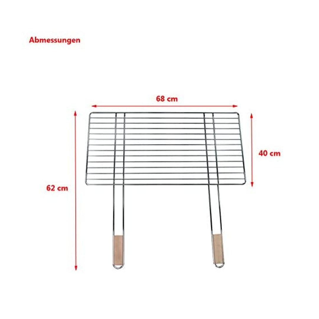 Griglia per griglia Master Grill & Party 68 x 40 cm in acciaio cromato MG254