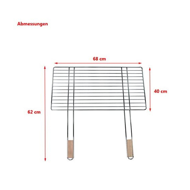 Griglia per griglia Master Grill & Party 68 x 40 cm in acciaio cromato MG254