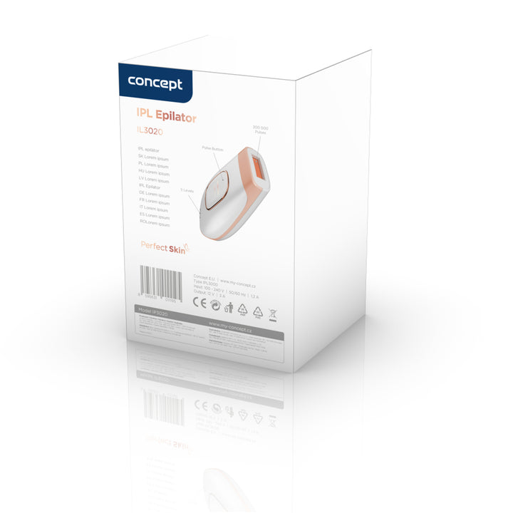 Perfect Skin IL3000 IPL Dispositivo di depilazione Epilatore a Luce Pulsante Technology Rimozione dei peli Pelle liscia
