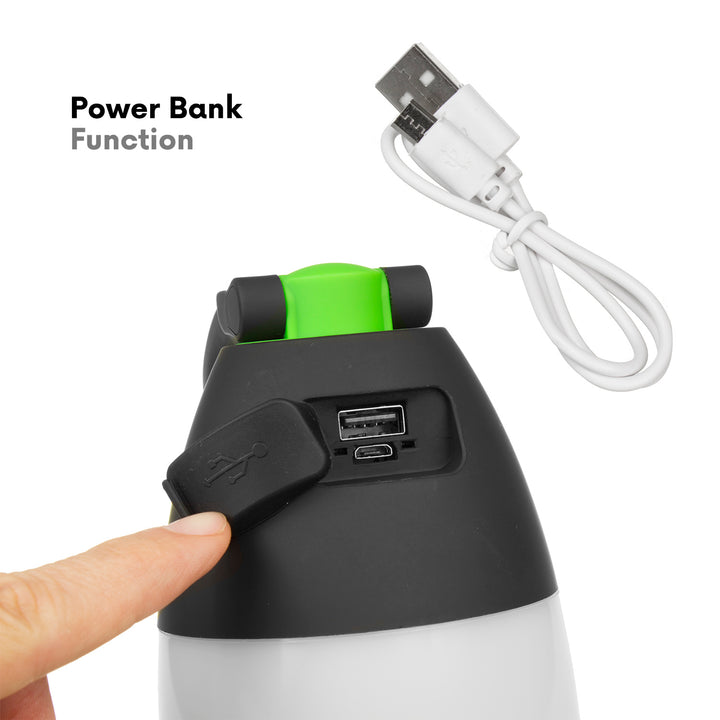 Maclean MCE298 Lampada da campeggio a LED 3 in Lampda da tavolo torcia pieghevole da esterno 3 modalità di illuminazione 1W 60-200LM bianco freddo 6000K IP20 (batteria integrata 1500mAh / funzione power bank)