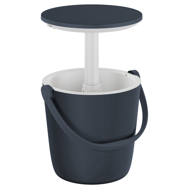 Bar portatile Keter Go Bar con funzione grafite di un tavolino per snack e di un contenitore per bevande