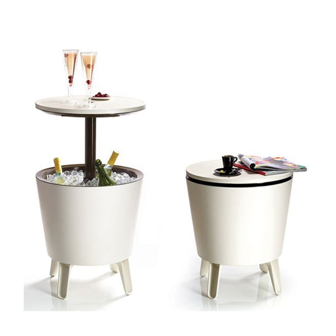 Bar da giardino Keter Cool Bar 3in1 Tavolo, bar e frigorifero color crema-marrone