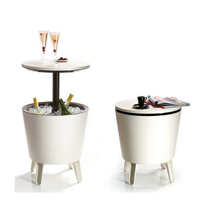 Bar da giardino Keter Cool Bar 3in1 Tavolo, bar e frigorifero color crema-marrone