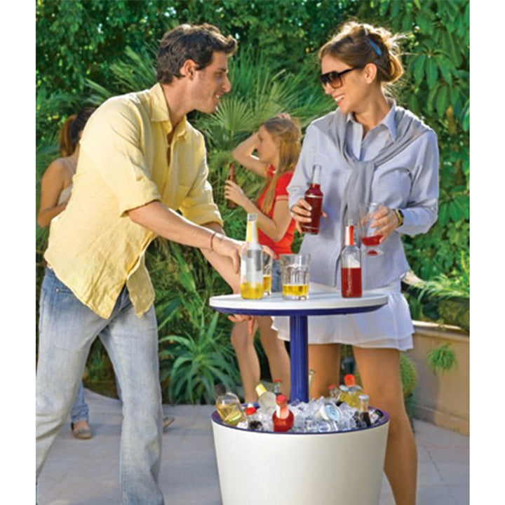 Bar da giardino Keter Cool Bar 3in1 Tavolo, bar e frigorifero color crema-marrone