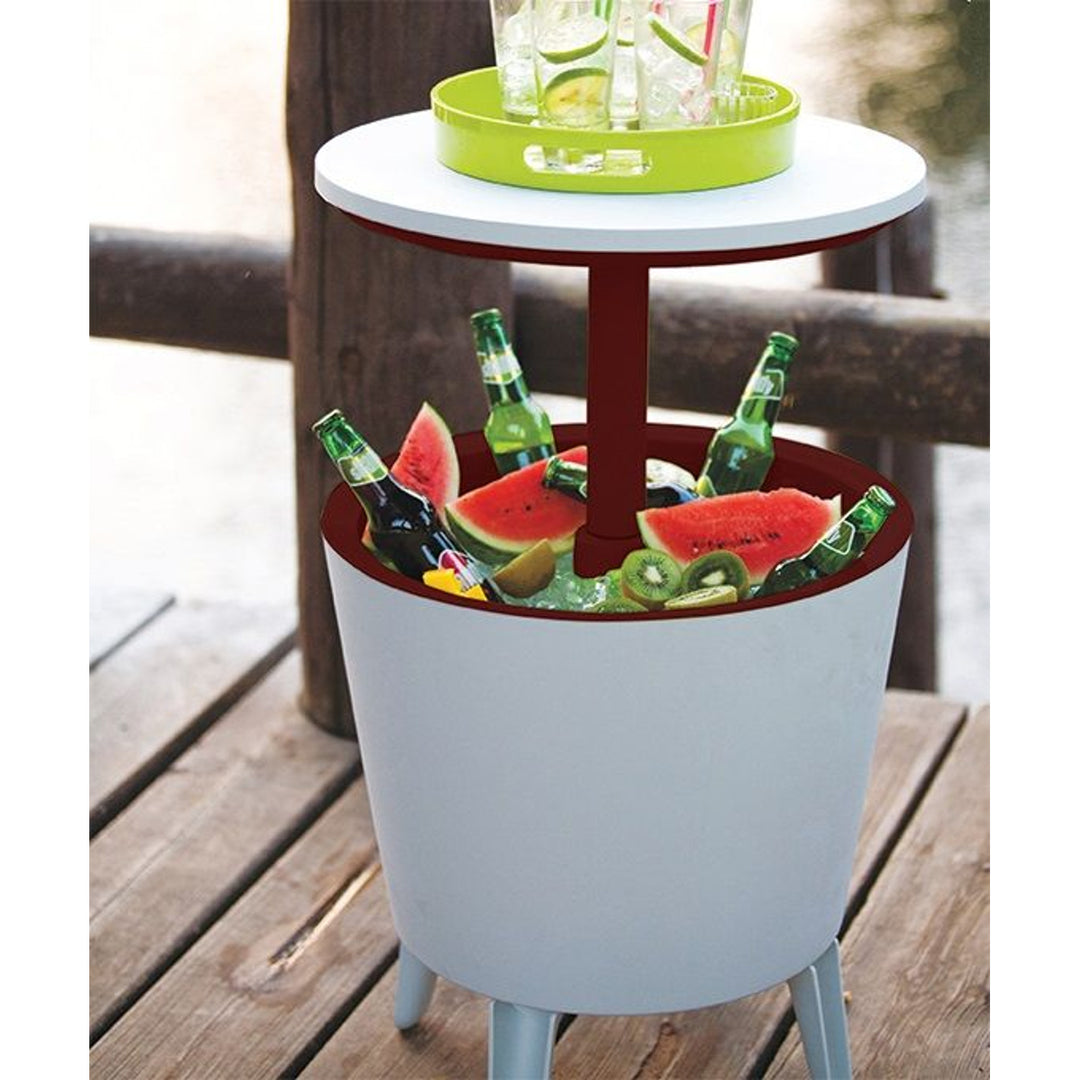 Bar da giardino Keter Cool Bar 3in1 Tavolo, bar e frigorifero color crema-marrone