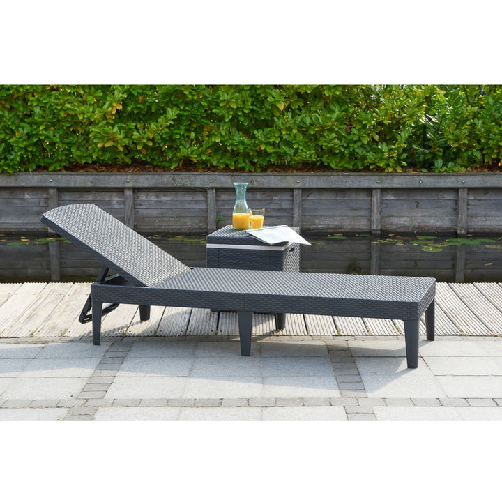 Sedia da giardino regolabile Jaipur Sun Lounger - grafite