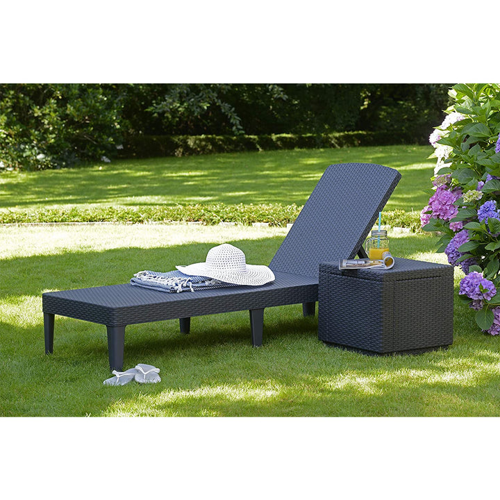 Sedia da giardino regolabile Jaipur Sun Lounger - grafite