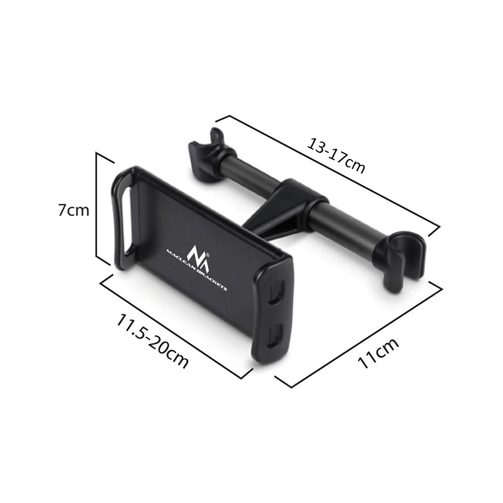 Maclean MC-894 Supporto da auto universale per smartphone e tablet Supporto da auto per poggiatesta rotante a 360 gradi
