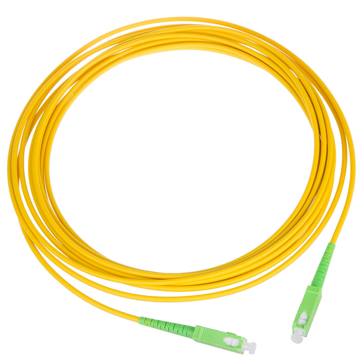 Maclean MCTV-431 Cavo a fibra ottica da SC/APC a SC/APC cavo patch simplex singlemode cavo patch a fibra ottica giallo/verde (1m)