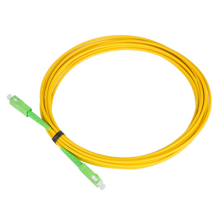 Maclean MCTV-431 Cavo a fibra ottica da SC/APC a SC/APC cavo patch simplex singlemode cavo patch a fibra ottica giallo/verde (1m)