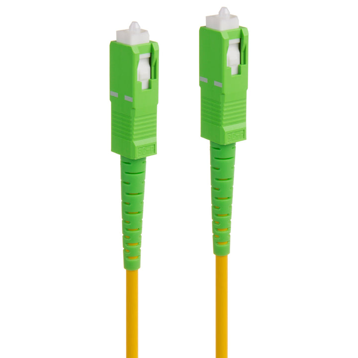 Maclean MCTV-431 Cavo a fibra ottica da SC/APC a SC/APC cavo patch simplex singlemode cavo patch a fibra ottica giallo/verde (1m)