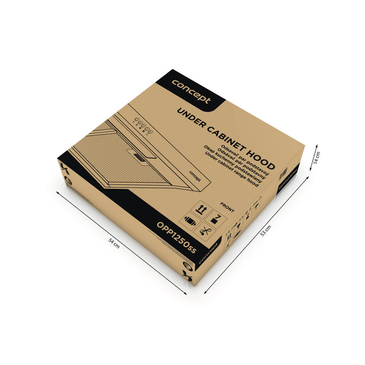 Concept OPP1250SS  argento cappa da cucina 50cm illuminazione a LED